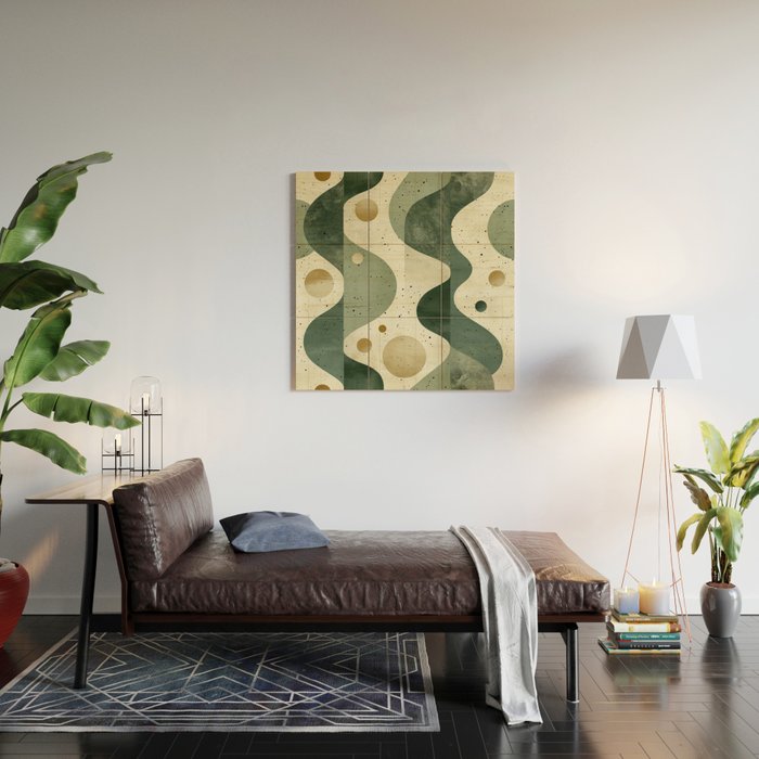 Groovy Sage Wood Wall Art Gallery Image 2