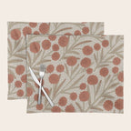 Summer Garden / Red & Dark Beige Placemat Gallery Image 1