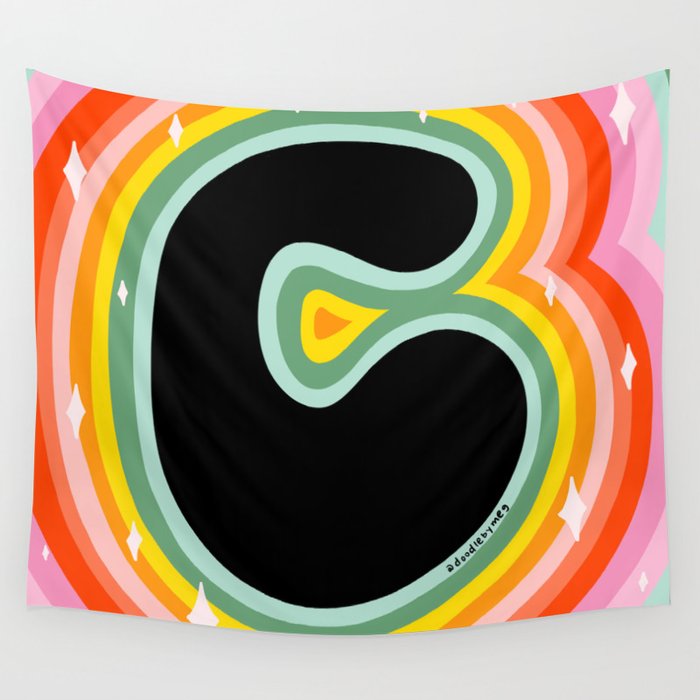 Rainbow C Wall Tapestry Gallery Image 4