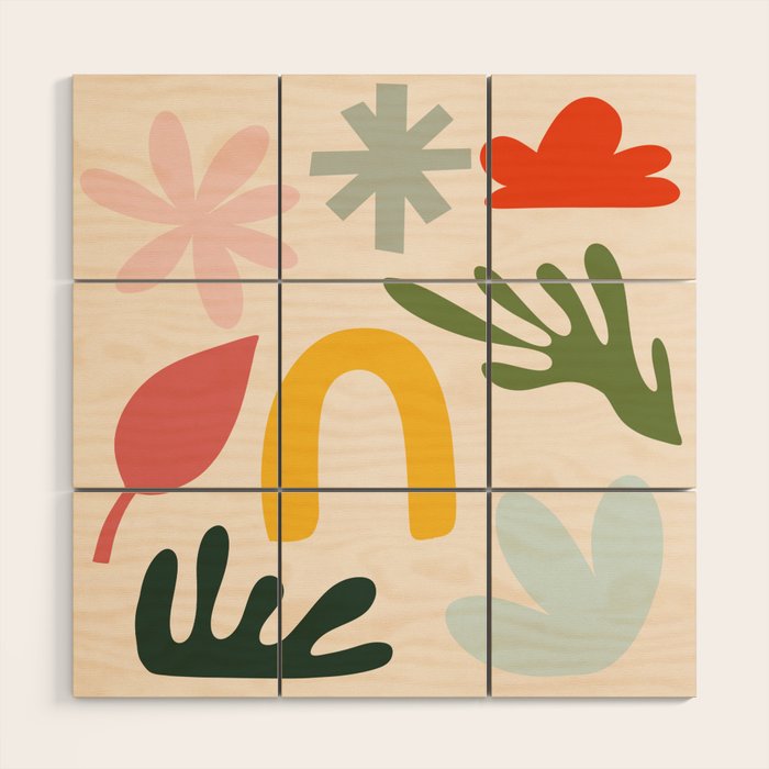 Collection of Happy Things: Matisse Inspired Wood Wall Art Gallery Image 1