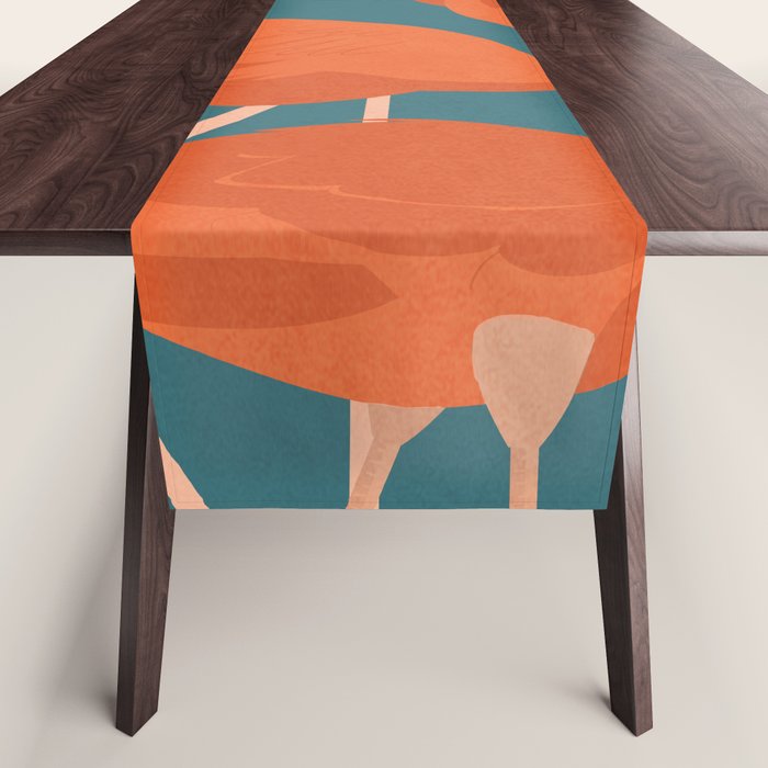 Graceful Flamingos 3 Table Runner Gallery Image 1