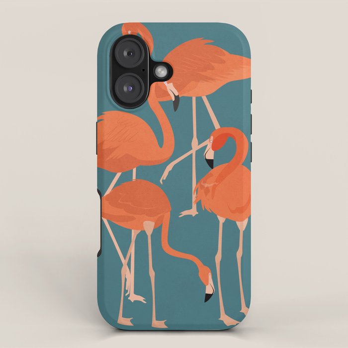 Graceful Flamingos 3 iPhone Case Gallery Image 1