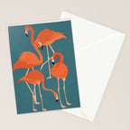 Graceful Flamingos 3 Stationery Card Gallery Image 2