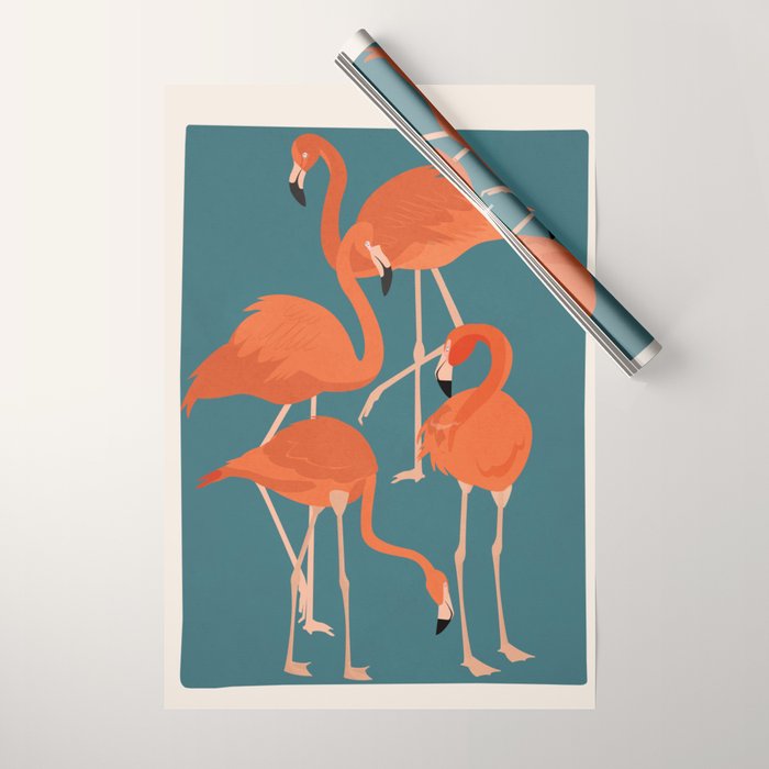 Graceful Flamingos 3 Wrapping Paper Gallery Image 1