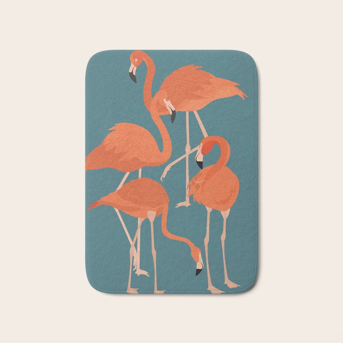 Graceful Flamingos 3 Bath Mat Gallery Image 1