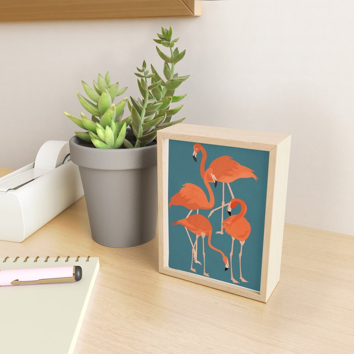 Graceful Flamingos 3 Mini Art Print Gallery Image 2