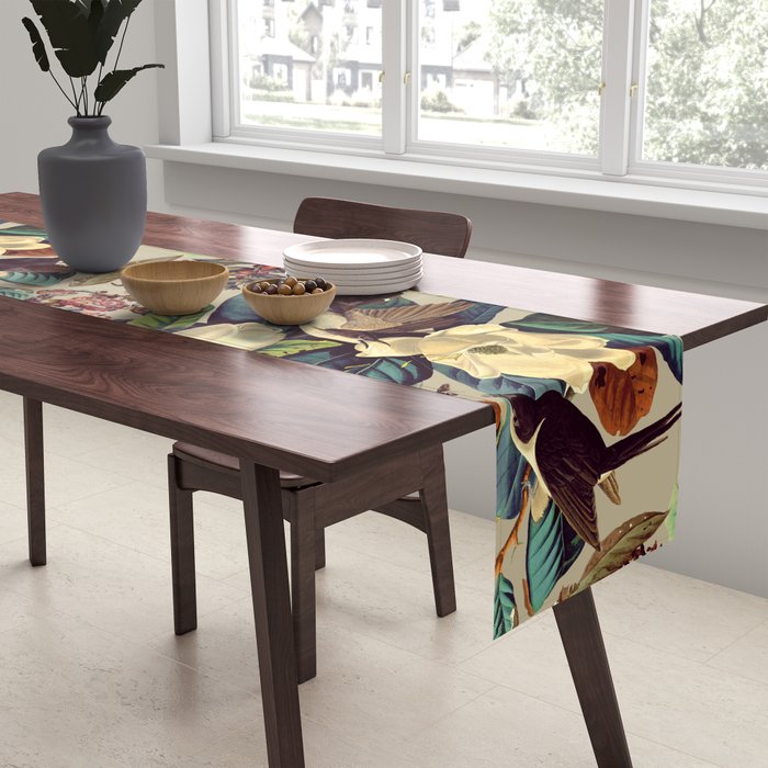 FLORAL AND BIRDS XXI-II Table Runner Gallery Image 2