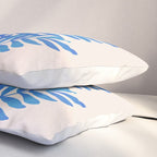 Blue Fern Leaf Pillow Sham Gallery Image 3