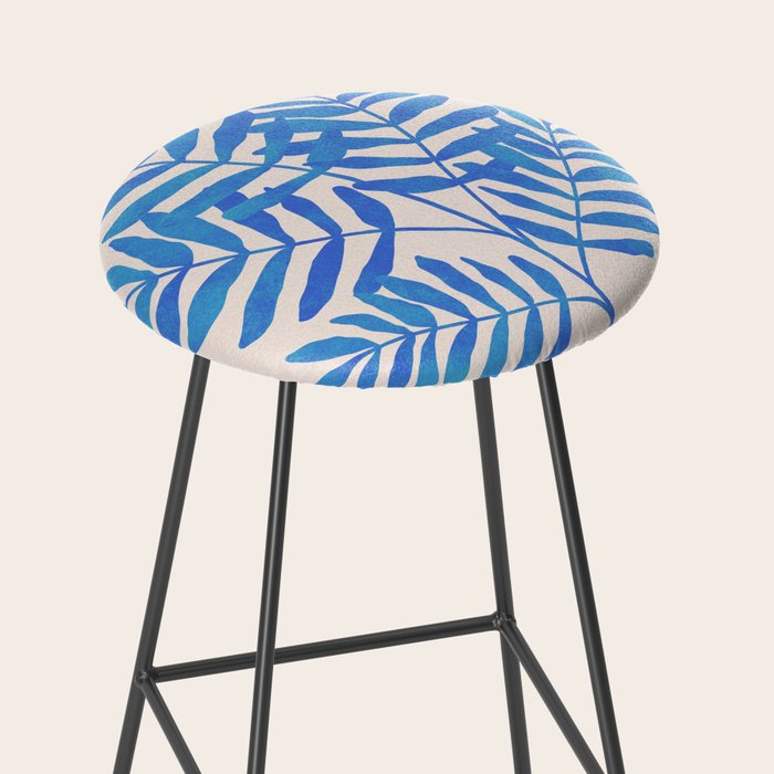 Blue Fern Leaf Stool Gallery Image 2