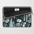 Go veggie // black background pine and mint vegetables Laptop Sleeve Gallery Image 2