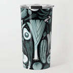 Go veggie // black background pine and mint vegetables Travel Mug Gallery Image 1