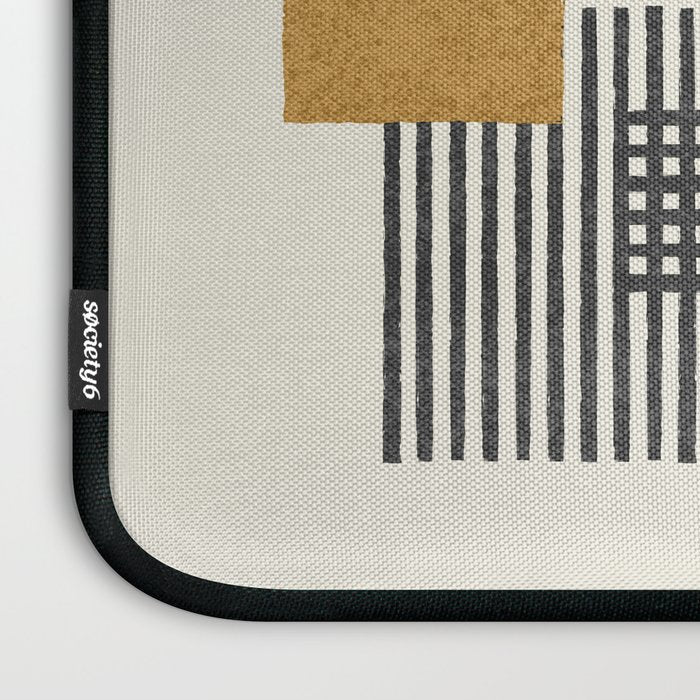 Stripes and Square Composition - Abstract Laptop Sleeve Gallery Image 3