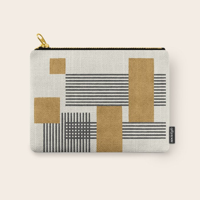 Stripes and Square Composition - Abstract Carry All Pouch Gallery Image 1