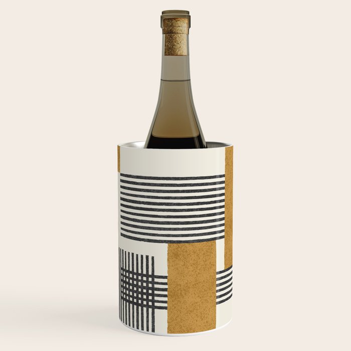 Stripes and Square Composition - Abstract Wine Chiller Gallery Image 1