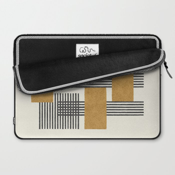 Stripes and Square Composition - Abstract Laptop Sleeve Gallery Image 2