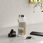 Stripes and Square Composition - Abstract Water Bottle Gallery Image 4