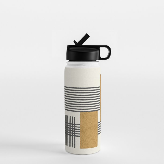 Stripes and Square Composition - Abstract Water Bottle Gallery Image 1