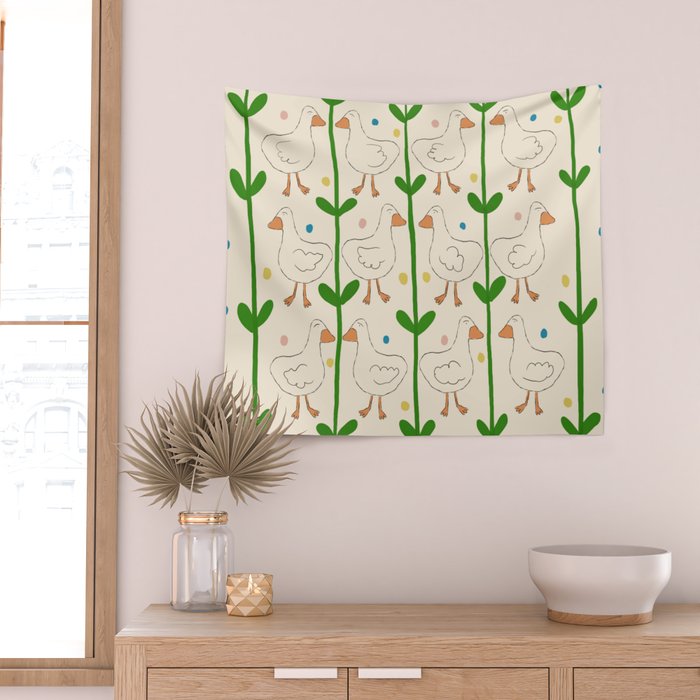 Ducks and Dots Wall Tapestry Gallery Image 2