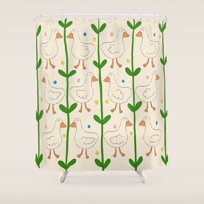 Ducks and Dots Shower Curtain Gallery Image 1