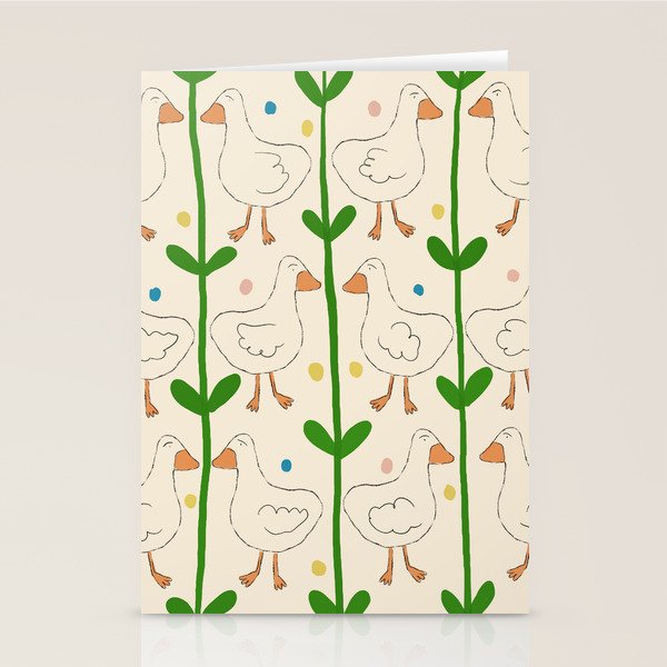Ducks and Dots Stationery Card Gallery Image 1
