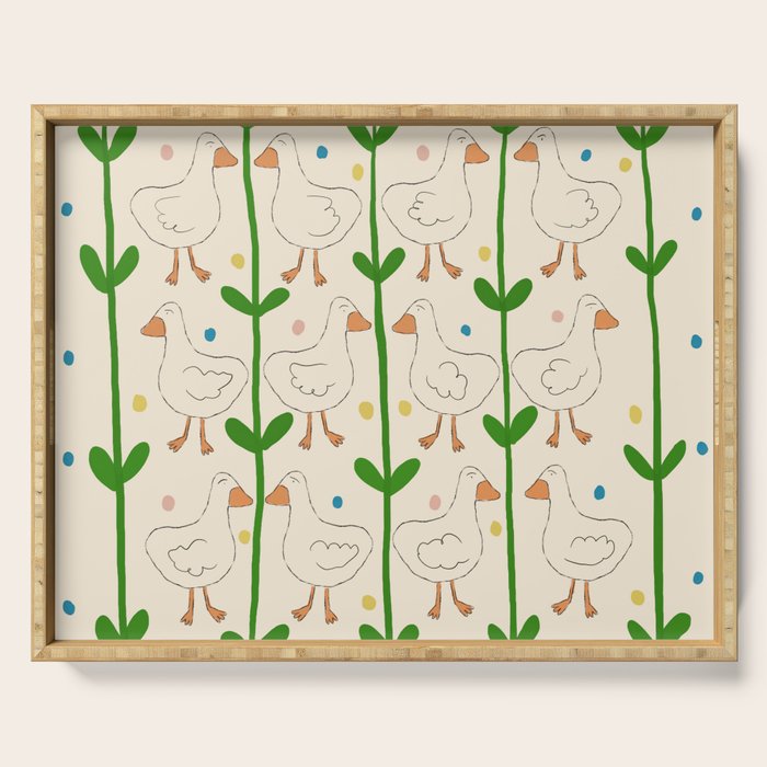 Ducks and Dots Serving Tray Gallery Image 1
