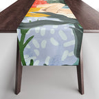 The Distracted Reader | Mindfulness Solo Travel | Bohemian Jungle Botanical Mood | Nature Book Lady Table Runner Gallery Image 1
