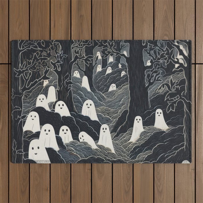 Ghost Forest Outdoor Rug Gallery Image 1