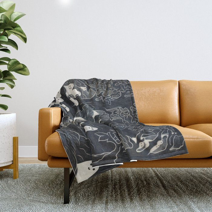 Ghost Forest Throw Blanket Gallery Image 1