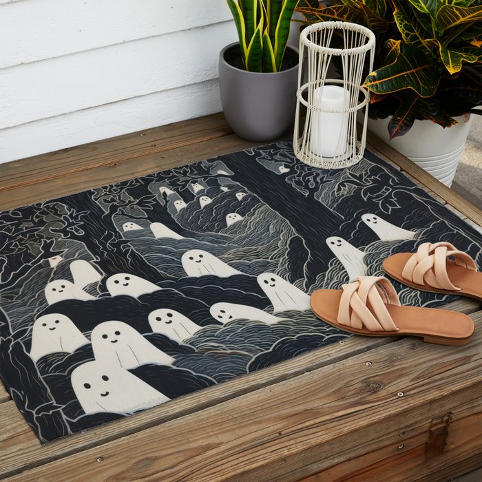 Ghost Forest Outdoor Rug Gallery Image 2