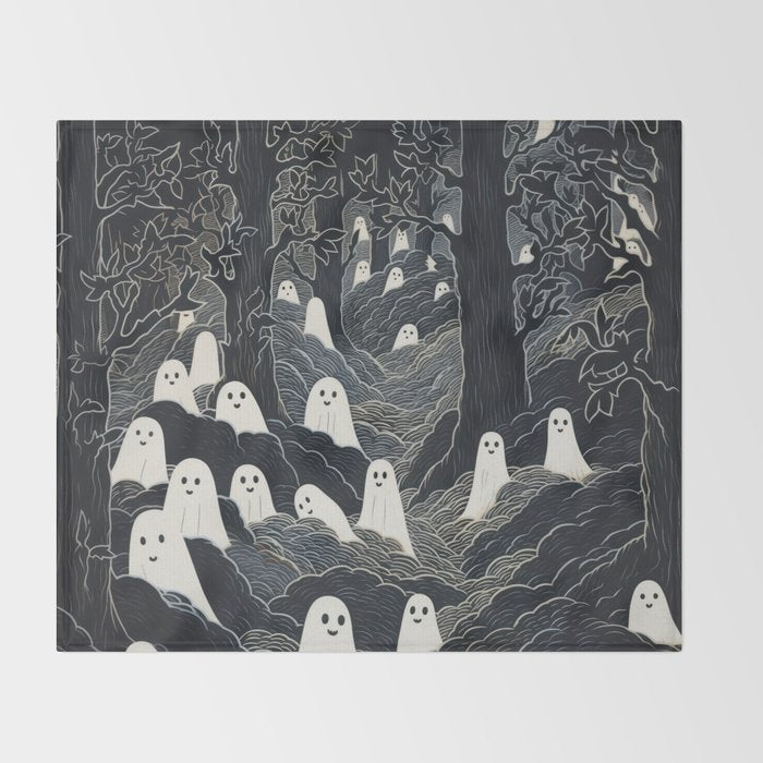 Ghost Forest Throw Blanket Gallery Image 2