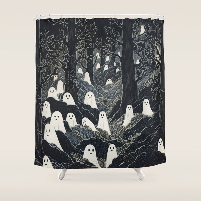 Ghost Forest Shower Curtain Gallery Image 1