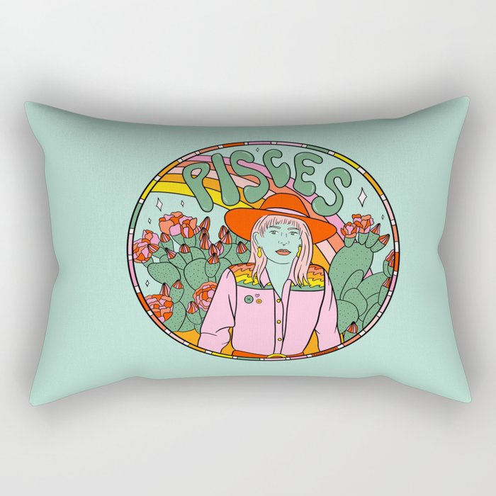 Pisces Cowgirl Rectangular Pillow Gallery Image 2