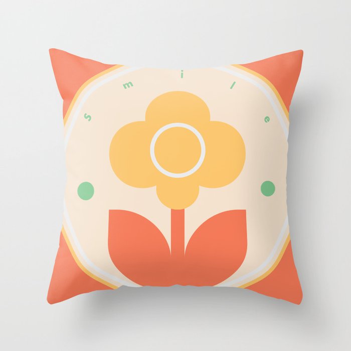 Smile, Always Smile Throw Pillow Gallery Image 6