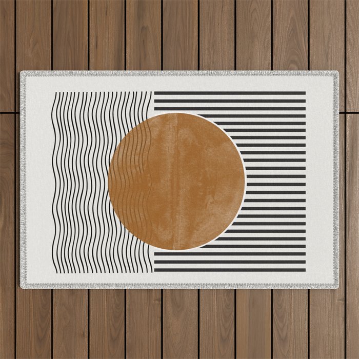 Abstract Modern  Outdoor Rug Gallery Image 1