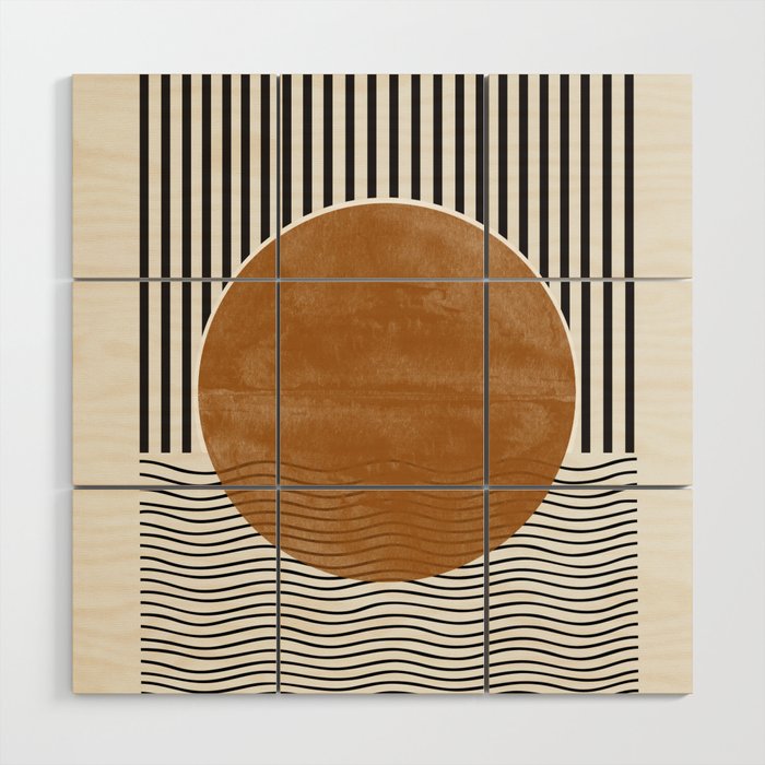 Abstract Modern  Wood Wall Art Gallery Image 1