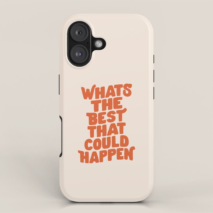 Whats The Best That Could Happen in Peach Fuzz iPhone Case Gallery Image 1