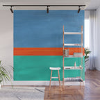 Orange Ocean Sun Wall Mural Gallery Image 1