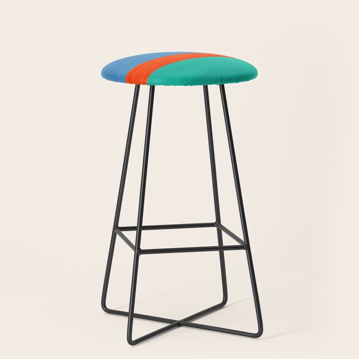 Orange Ocean Sun Stool Gallery Image 1