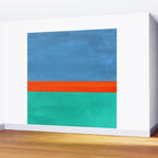 Orange Ocean Sun Wall Mural Gallery Image 2