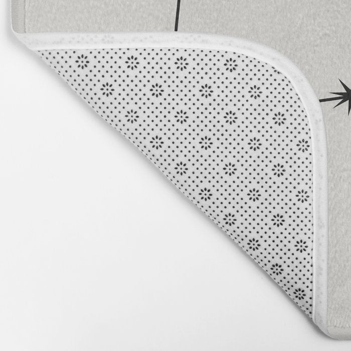 Pisces Zodiac Star Constellation Line Art White Bath Mat Gallery Image 2