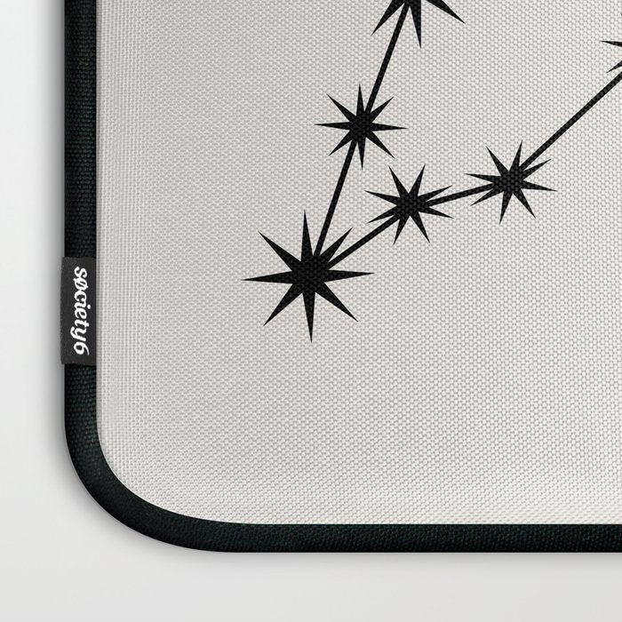 Pisces Zodiac Star Constellation Line Art White Laptop Sleeve Gallery Image 3