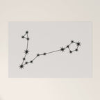 Pisces Zodiac Star Constellation Line Art White Welcome Mat Gallery Image 1