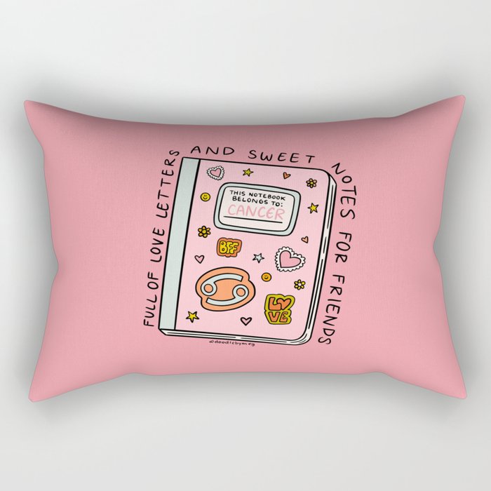 Cancer Zodiac Notebook Rectangular Pillow Gallery Image 2