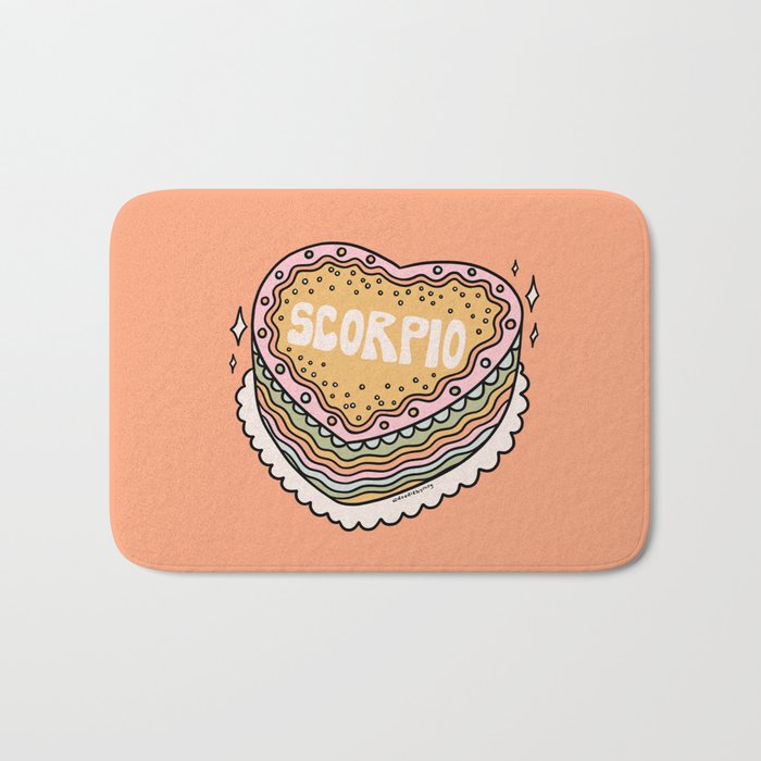 Scorpio Heart Cake Bath Mat Gallery Image 1