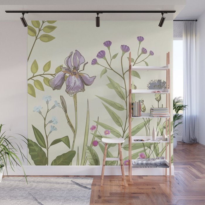 Little Blooming Wildflowers Wall Mural Gallery Image 1