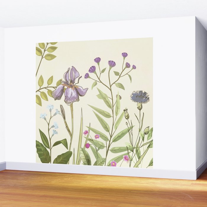 Little Blooming Wildflowers Wall Mural Gallery Image 2