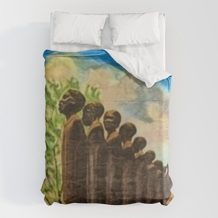 African American Masterpiece 'Lift Up Every Voice & Sing' based on the sculpture by Augusta Savage Duvet Cover Gallery Image 6