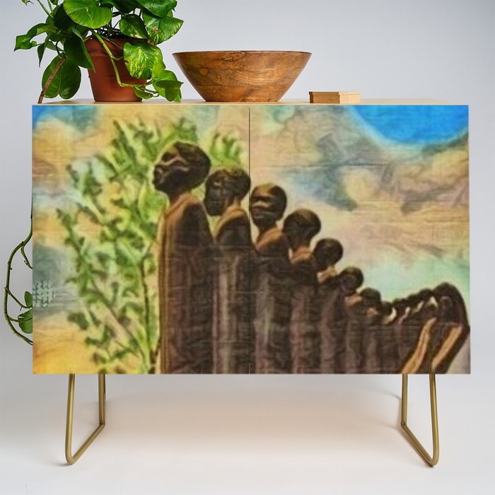 African American Masterpiece 'Lift Up Every Voice & Sing' based on the sculpture by Augusta Savage Credenza Gallery Image 1