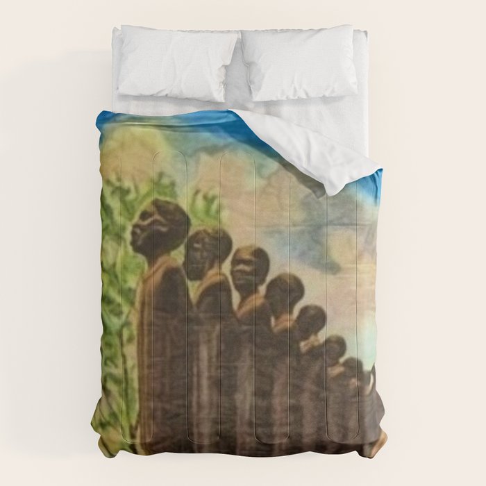 African American Masterpiece 'Lift Up Every Voice & Sing' based on the sculpture by Augusta Savage Comforter Gallery Image 1