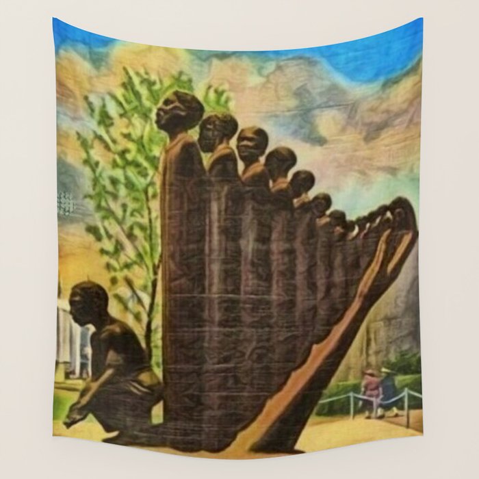 African American Masterpiece 'Lift Up Every Voice & Sing' based on the sculpture by Augusta Savage Wall Tapestry Gallery Image 4